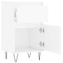 Credenza Bianco Lucido 40x35x70 cm in Legno Multistrato