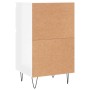 Credenza Bianco Lucido 40x35x70 cm in Legno Multistrato