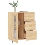 Credenza Rovere Sonoma 69,5x34x90 cm in Legno Multistrato