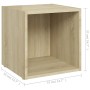 Mobili Porta TV 2pz Rovere Sonoma 37x35x37 cm Legno Multistrato