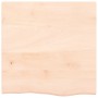 Ripiano a Parete 60x60x2 cm Legno Massello Rovere Non Trattato