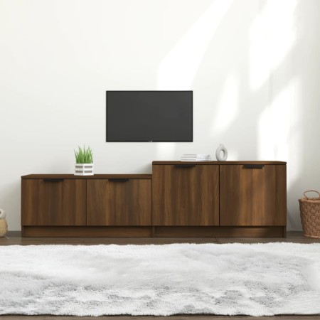 Mobile TV Rovere Marrone 158,5x36x45 cm in Legno Multistrato