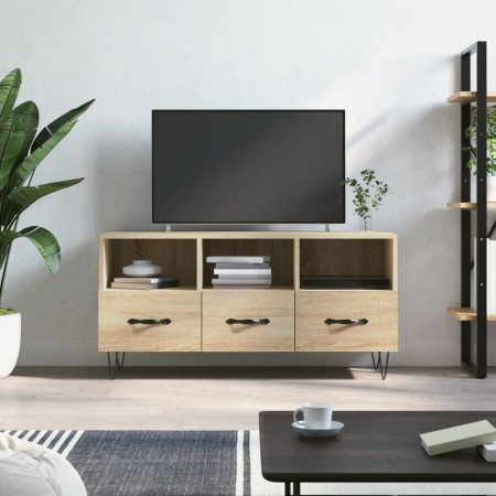 Mobile Porta TV Rovere Sonoma 102x36x50 cm in Legno Multistrato