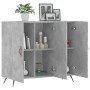 Credenza Grigio Cemento 90x34x80 cm in Legno Multistrato