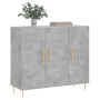 Credenza Grigio Cemento 90x34x80 cm in Legno Multistrato