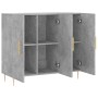 Credenza Grigio Cemento 90x34x80 cm in Legno Multistrato