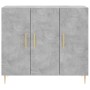 Credenza Grigio Cemento 90x34x80 cm in Legno Multistrato