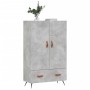 Credenza Grigio Cemento 69,5x31x115 cm in Legno Multistrato