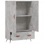 Credenza Grigio Cemento 69,5x31x115 cm in Legno Multistrato