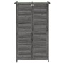 Rimessa da Giardino Grigia 83x57x140 cm Legno Massello di Pino