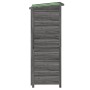 Rimessa da Giardino Grigia 83x57x140 cm Legno Massello di Pino