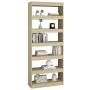 Libreria/Divisorio Rovere Sonoma 80x30x198 cm in Truciolato