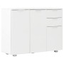 Credenza Bianco Lucido 107x35x80,5 cm