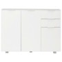 Credenza Bianco Lucido 107x35x80,5 cm