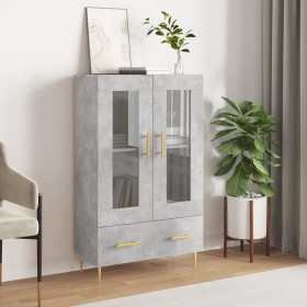 Credenza Grigio Cemento 69,5x31x115 cm in Legno Multistrato