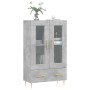 Credenza Grigio Cemento 69,5x31x115 cm in Legno Multistrato