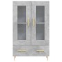 Credenza Grigio Cemento 69,5x31x115 cm in Legno Multistrato