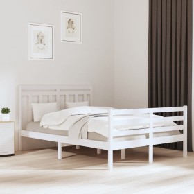 Giroletto Bianco in Legno Massello 120x190 cm Small Double