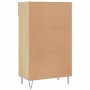 Scarpiera Rovere Sonoma 60x35x105 cm in Legno Multistrato