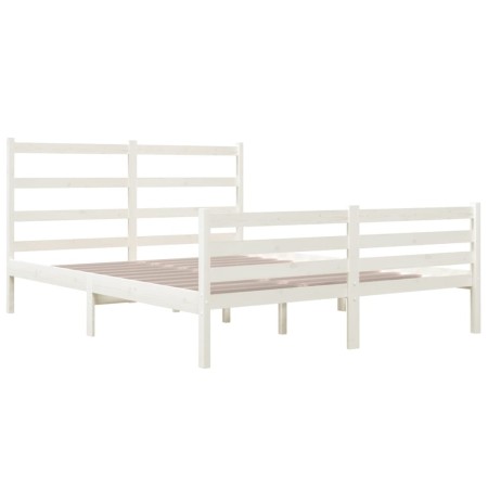 Giroletto Bianco Legno Massello di Pino 120x190cm Small Double