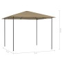 Gazebo 3x3x2,6 m Grigio Talpa 160 g/m²