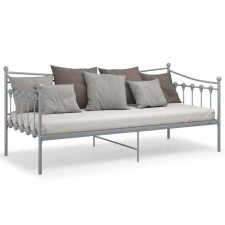 Telaio Divano Letto Grigio in Metallo 90x200 cm