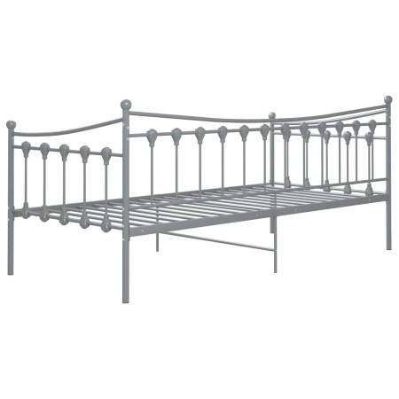 Telaio Divano Letto Grigio in Metallo 90x200 cm