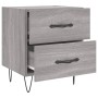 Comodini 2 pz Grigio Sonoma 40x35x47,5 cm in Legno Multistrato