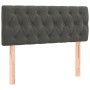 Letto a Molle con Materasso e LED Grigio Scuro 120x200 cm