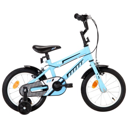 Bici per Bambini 14 Pollici Nera e Blu