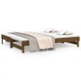 Dormeuse Estraibile Miele 2x(100x200) cm Legno Massello di Pino