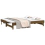 Dormeuse Estraibile Miele 2x(100x200) cm Legno Massello di Pino