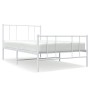 Giroletto con Testiera e Pediera Metallo Bianco 90x200 cm