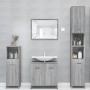 Armadietto Bagno Grigio Sonoma 30x30x183,5 cm Legno Multistrato