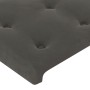 Letto a Molle con Materasso e LED Grigio Scuro 180x200 cm