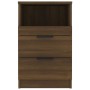 Comodino Rovere Marrone in Legno Multistrato