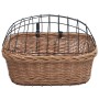 Cestino Anteriore Bici con Copertura 50x45x35cm Salice Naturale