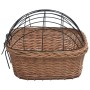 Cestino Anteriore Bici con Copertura 50x45x35cm Salice Naturale