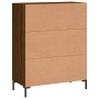 Credenza Rovere Marrone 69,5x34x90 cm in Legno Multistrato