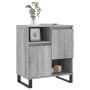 Credenza Grigio Sonoma 60x35x70 cm in Legno Multistrato