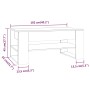 Tavolino da Salotto Nero 102x55x45 cm in Legno Multistrato