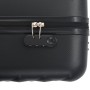 Set Trolley a Custodia Rigida 3 pz Nero in ABS