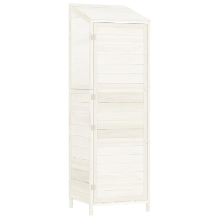 Capanno da Giardino Bianco 55x52x174,5 cm Legno Massello Abete