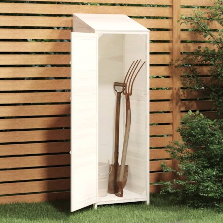 Capanno da Giardino Bianco 55x52x174,5 cm Legno Massello Abete