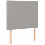 Letto a Molle Materasso e LED Grigio Chiaro 100x200 cm Tessuto