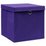 Contenitori con Coperchi 10 pz 28x28x28 cm Viola