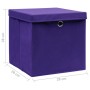 Contenitori con Coperchi 10 pz 28x28x28 cm Viola