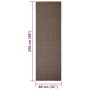 Tappeto in Sisal Naturale 80x250 cm Marrone