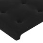 Letto a Molle con Materasso e LED Nero 160x200 cm in Velluto