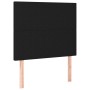 Letto a Molle con Materasso e LED Nero 90x190 cm in Tessuto